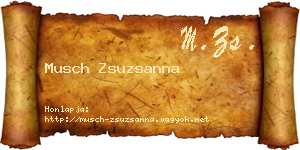 Musch Zsuzsanna névjegykártya